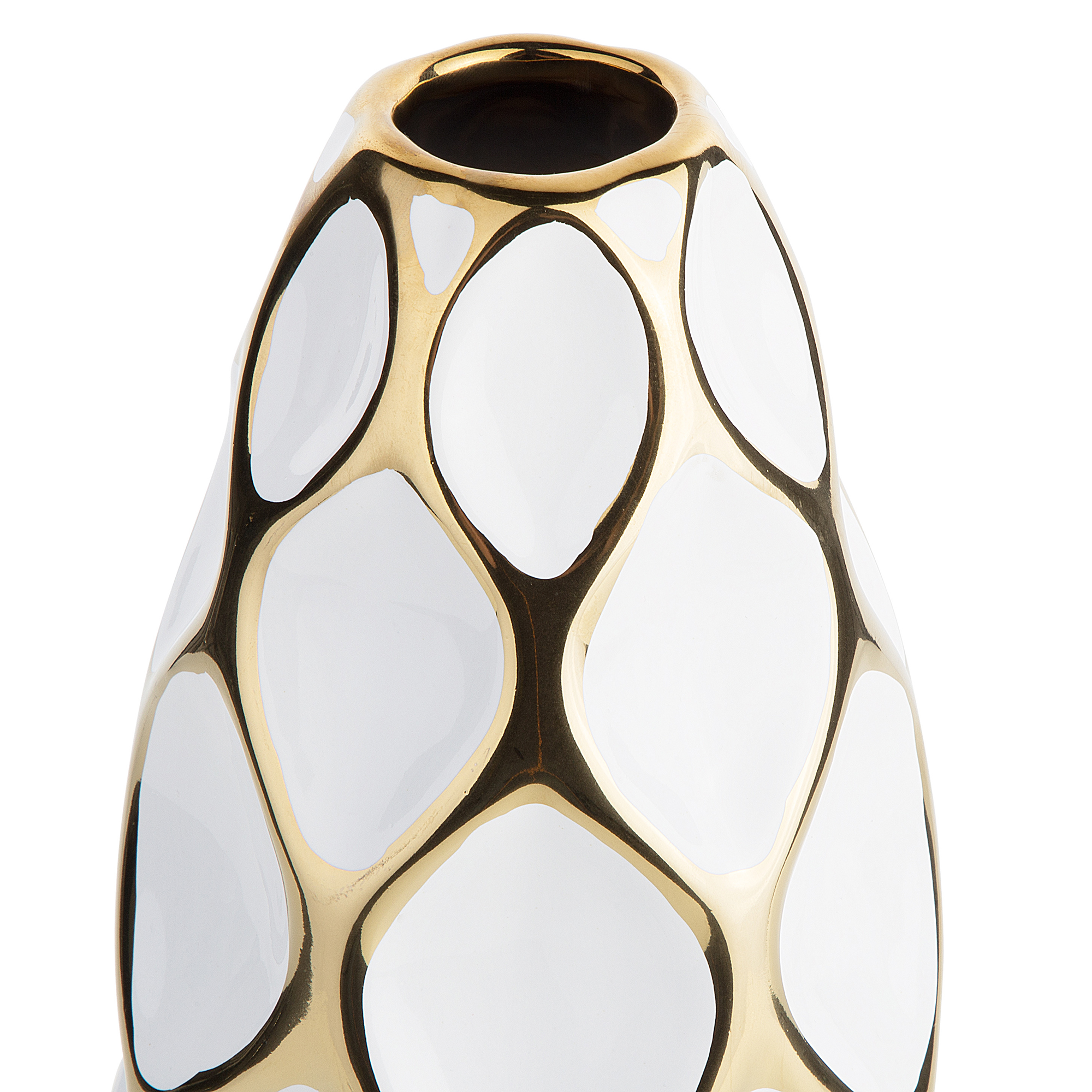Blomstervase AVILA 36 cm Stentøj Hvid