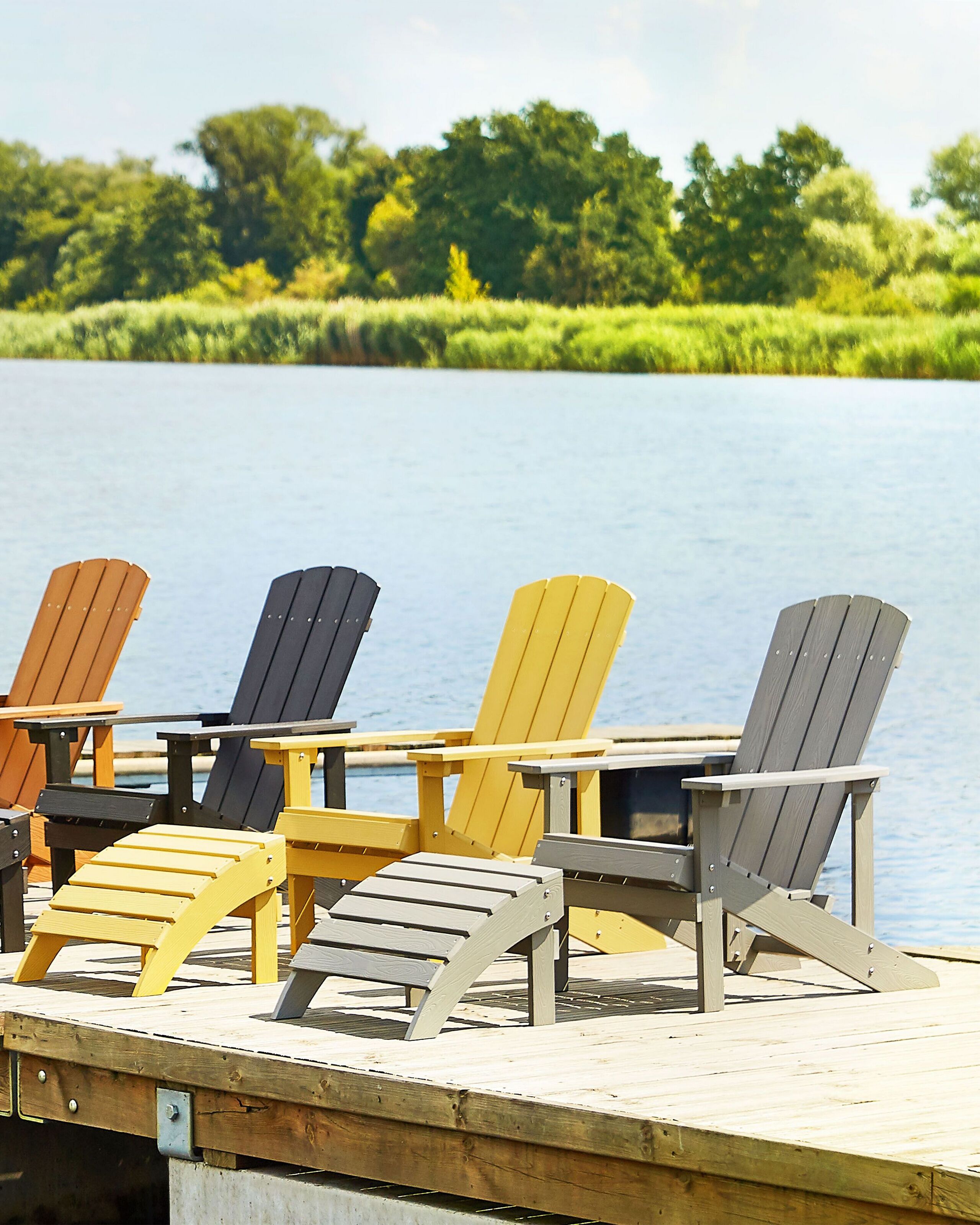 Haveskammel ADIRONDACK Lysegrå