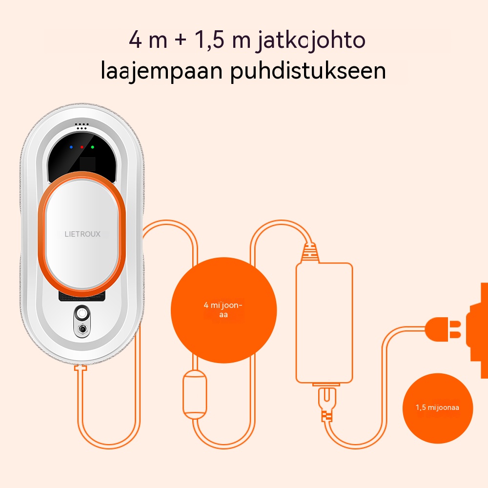 Robot Vinduespudser - HCR - HCR-09 - AI - Fjernbetjening - Hurtig Rengøring