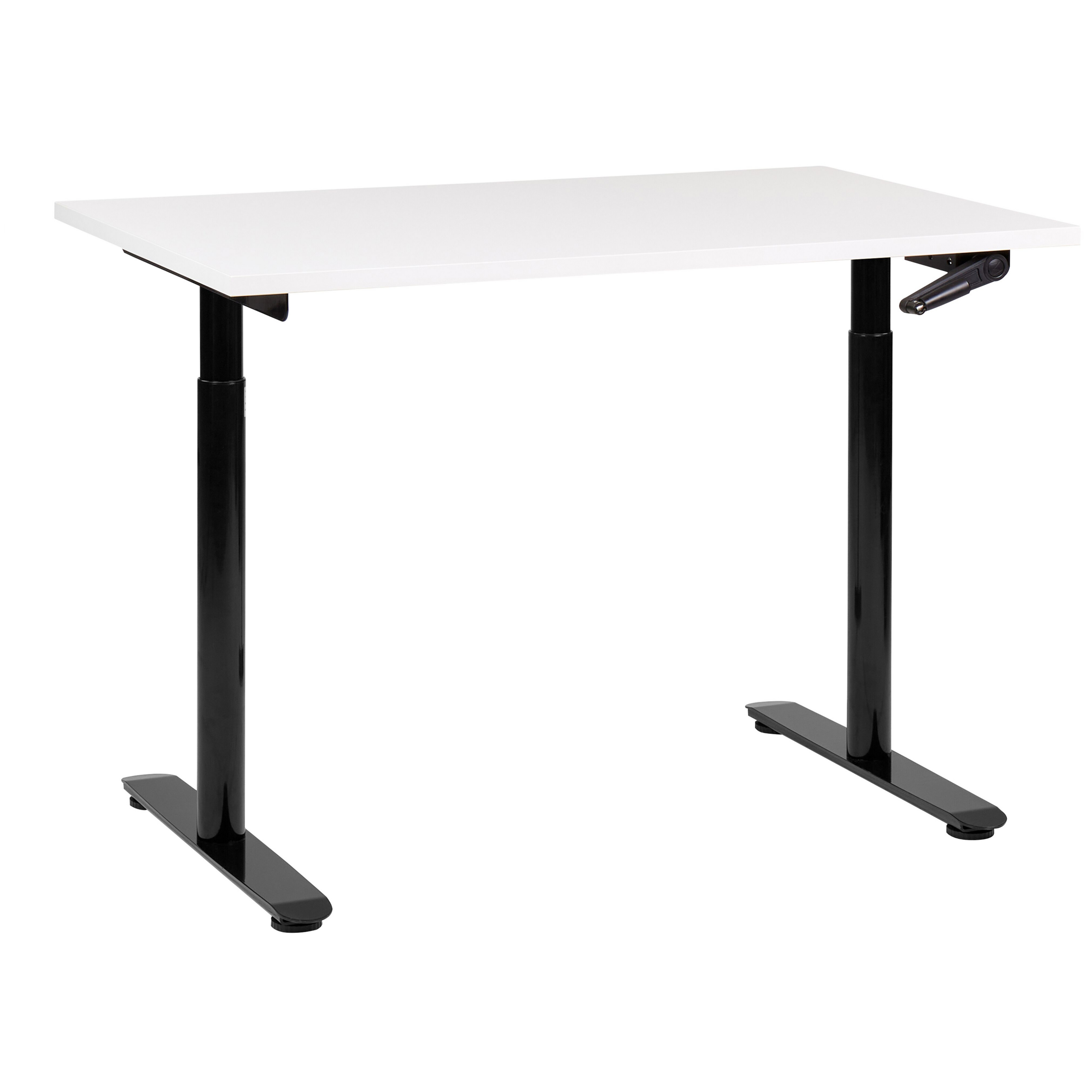 Manuelt justerbart hæve sænkebord DESTINAS 120 cm 72 cm Hvid/sort