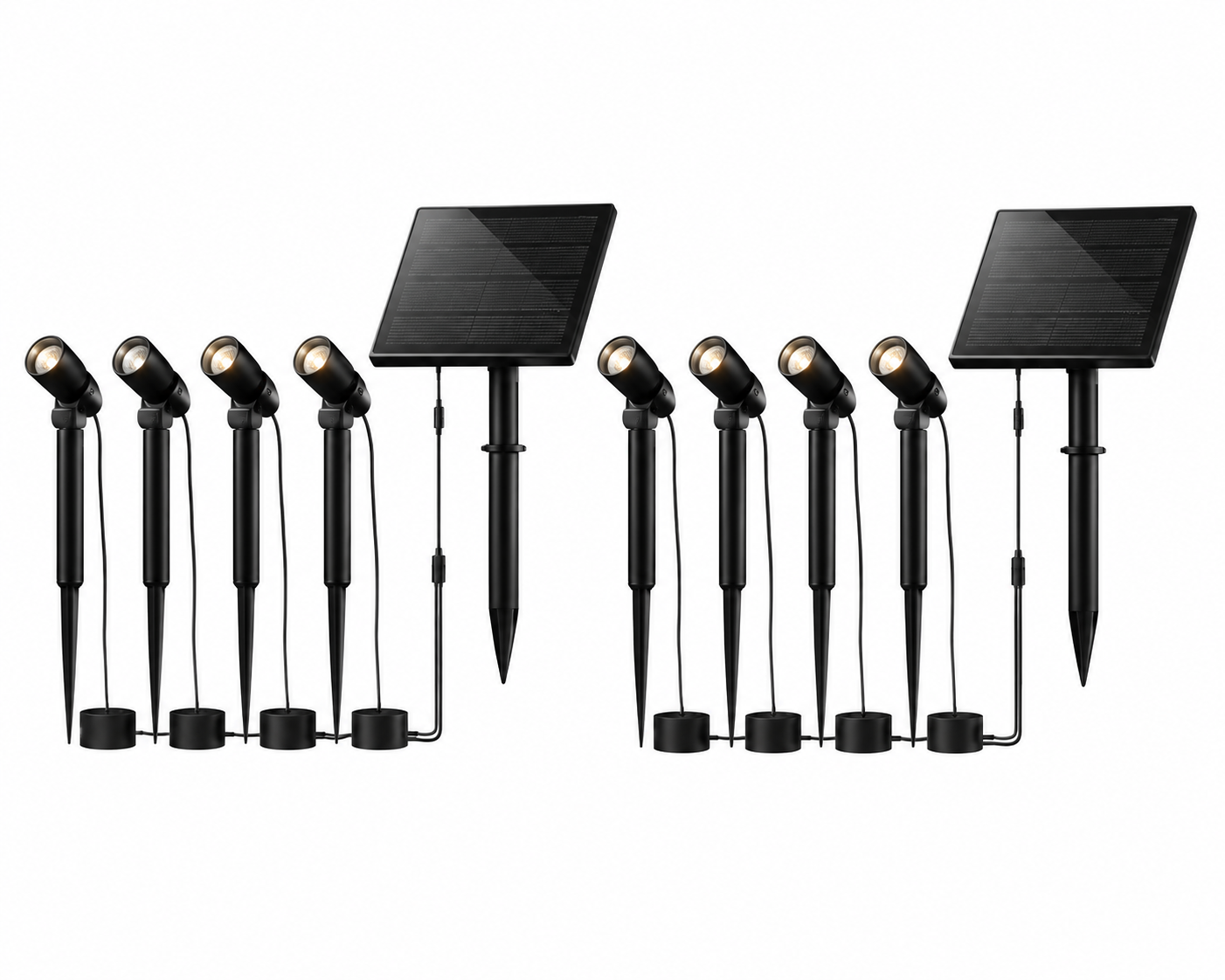 NETTLIFE 8 stk. LED parklamper med jordspyd IP65 udendørs 3000K til fortovetræer