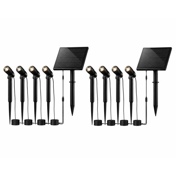 NETTLIFE 8 stk. LED parklamper med jordspyd IP65 udendørs 3000K til fortovetræer
