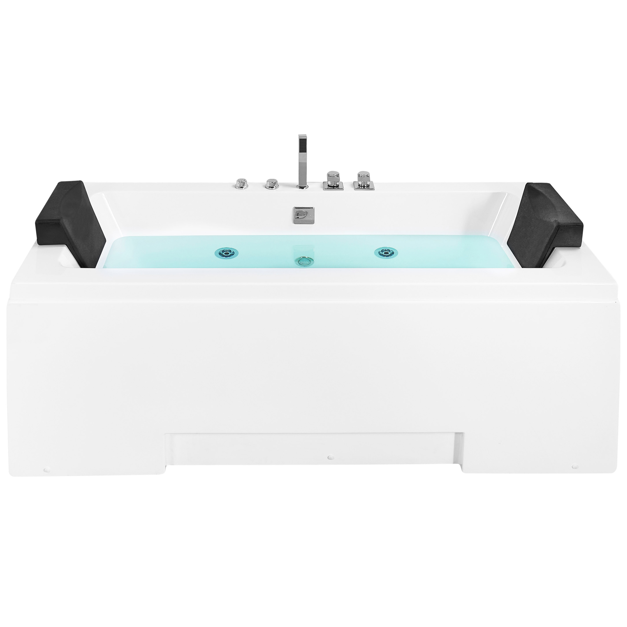 Hjørne-boblebad med LED GALLEY 170 x 75 cm Hvid