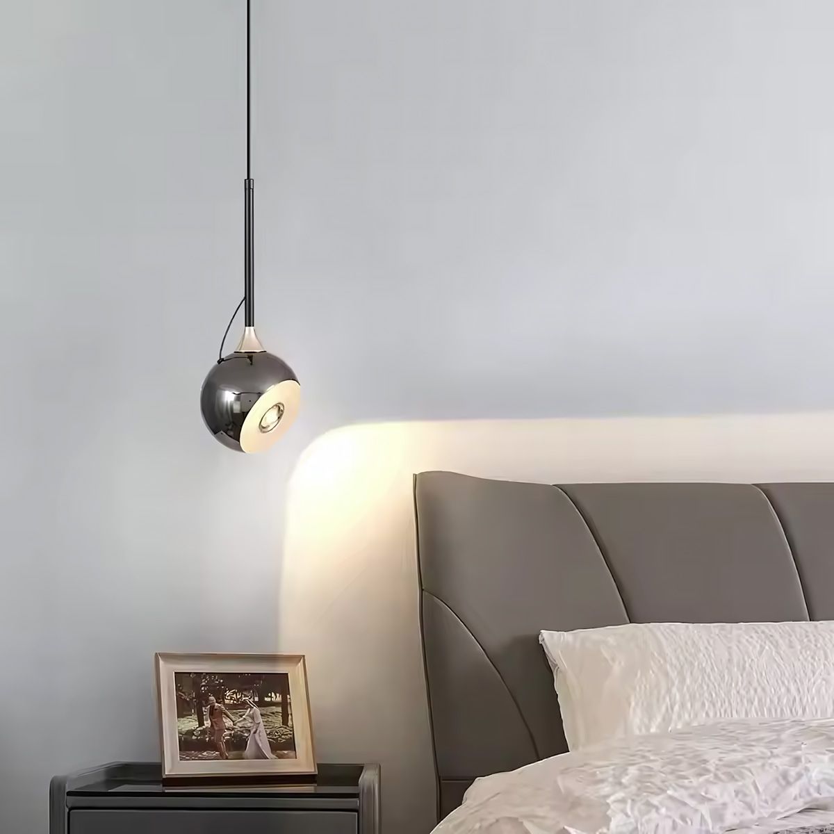 TOOLIGHT hængende loftlampe G087-1CP LED Sort/Krom 30x13x30cm