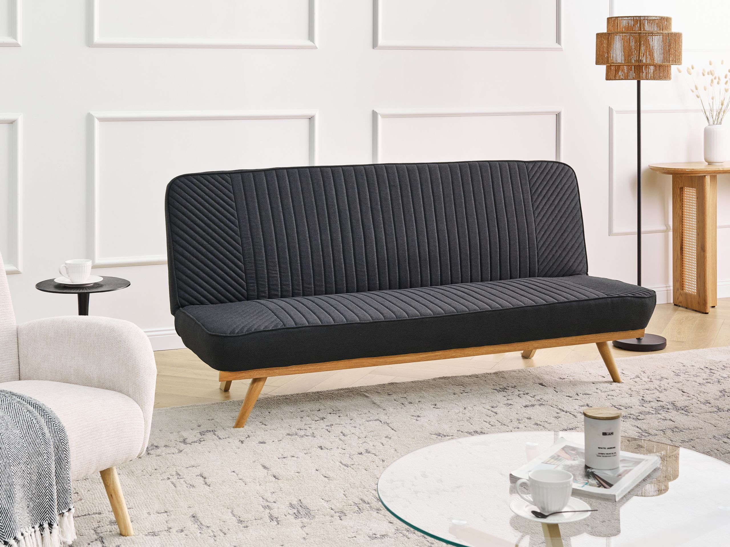 Sovesofa 2 personers KALFAFEL Sort
