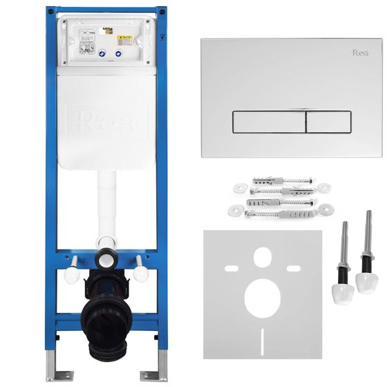 REA indbygningscisterne Slim 024N Krom, 22x35,2x106,2cm
