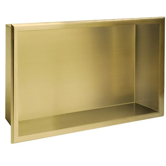 REA indbygget badeværelseshylde 8 30x45x10 Børstet guld, 10x45x30cm