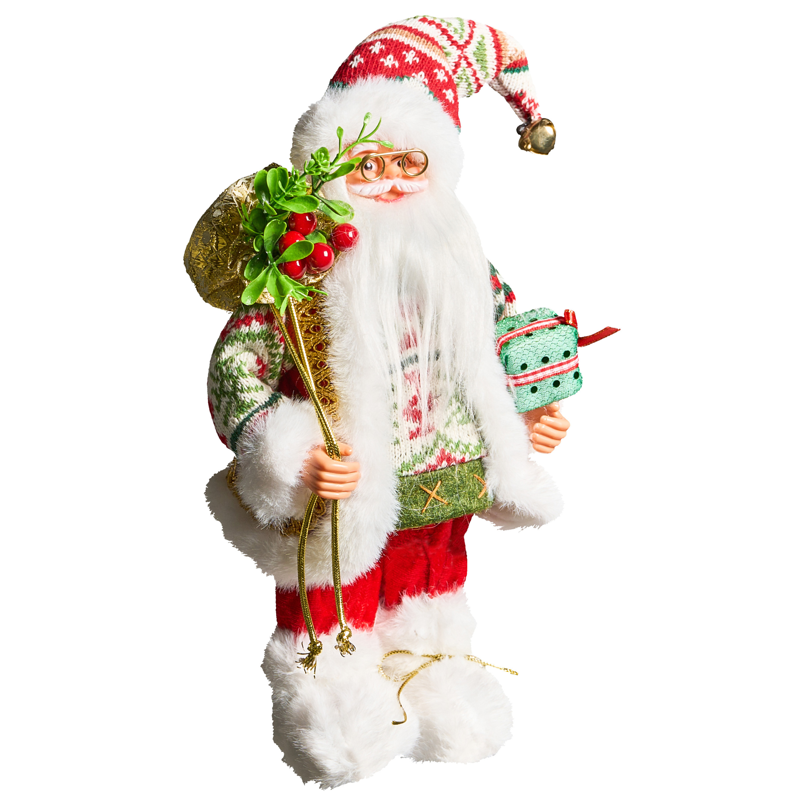 Juledekoration MOSVATN 37 cm Julemand Rood/groen