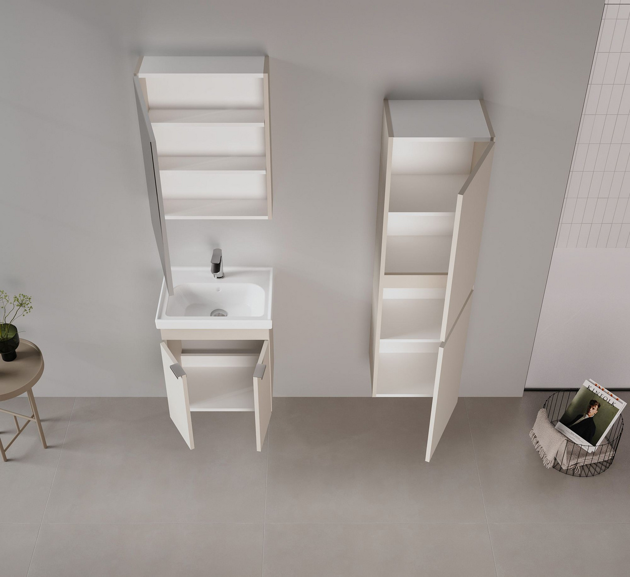 Norda Design Badeværelsesskab med håndvask Desna 50 38 x 50 x 58 cm