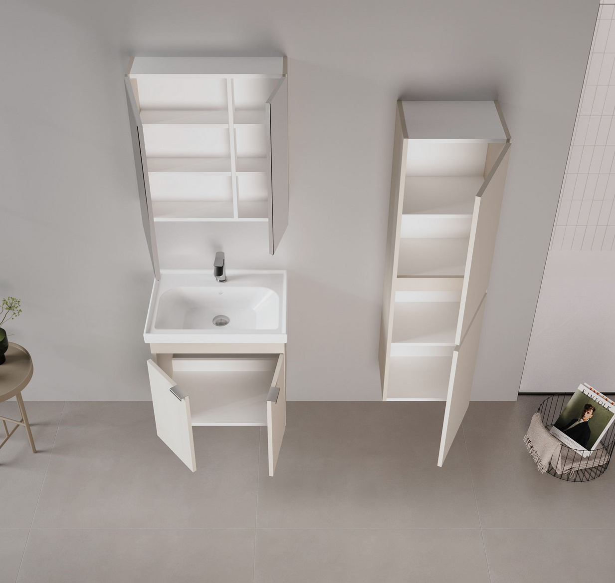 Norda Design Badeværelsesskab med håndvask Desna 60 45 x 60 x 58 cm