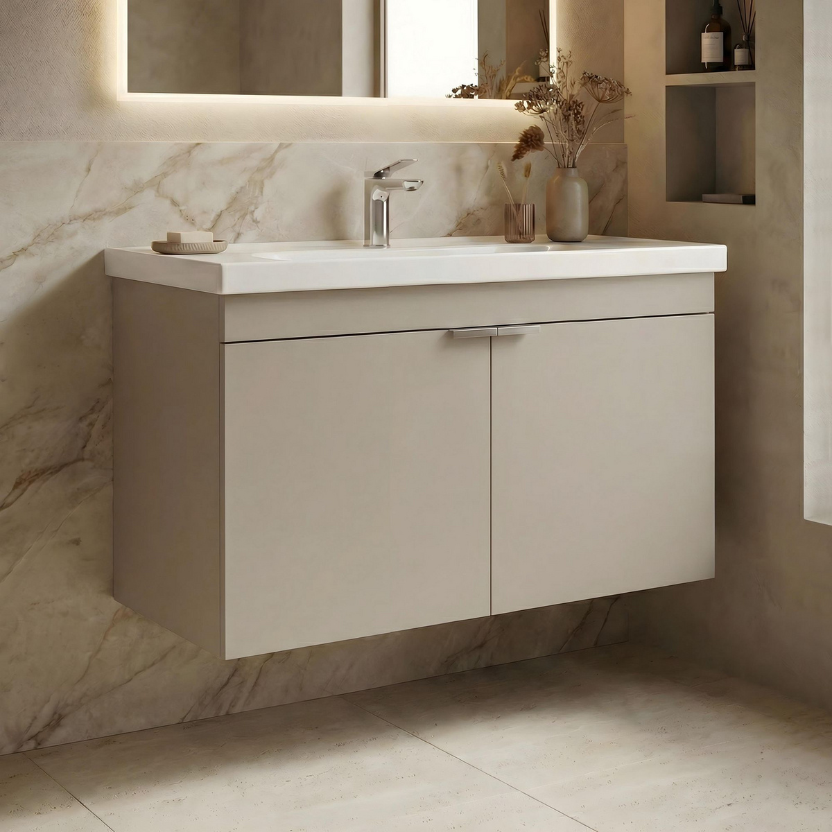 Norda Design Badeværelsesskab med håndvask Desna 80 45 x 80 x 58 cm
