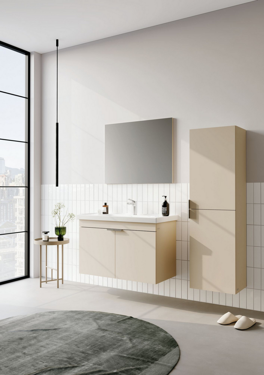 Norda Design Badeværelsesskab med håndvask Desna 90 45 x 90 x 58 cm