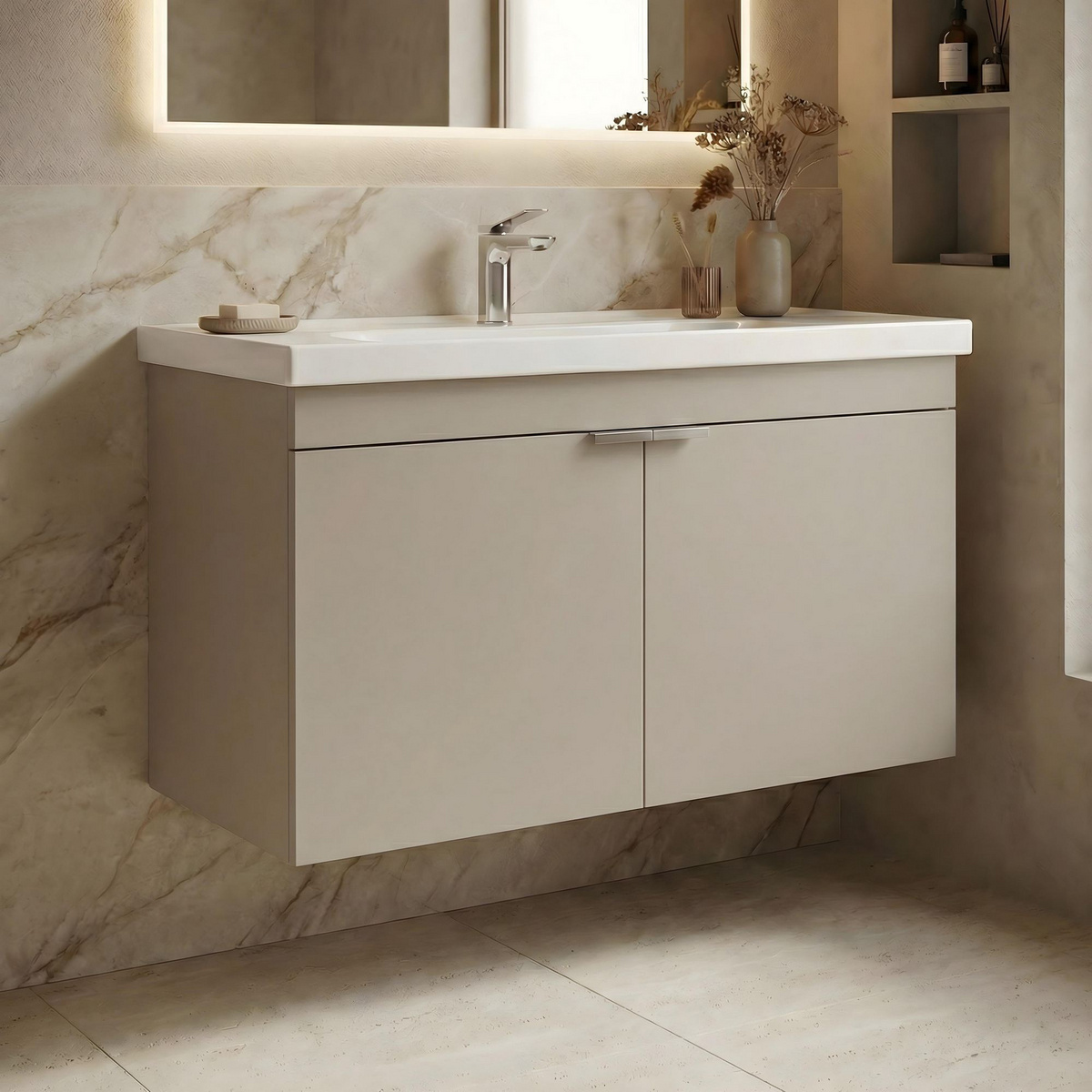 Norda Design Badeværelsesskab med håndvask Desna 90 45 x 90 x 58 cm