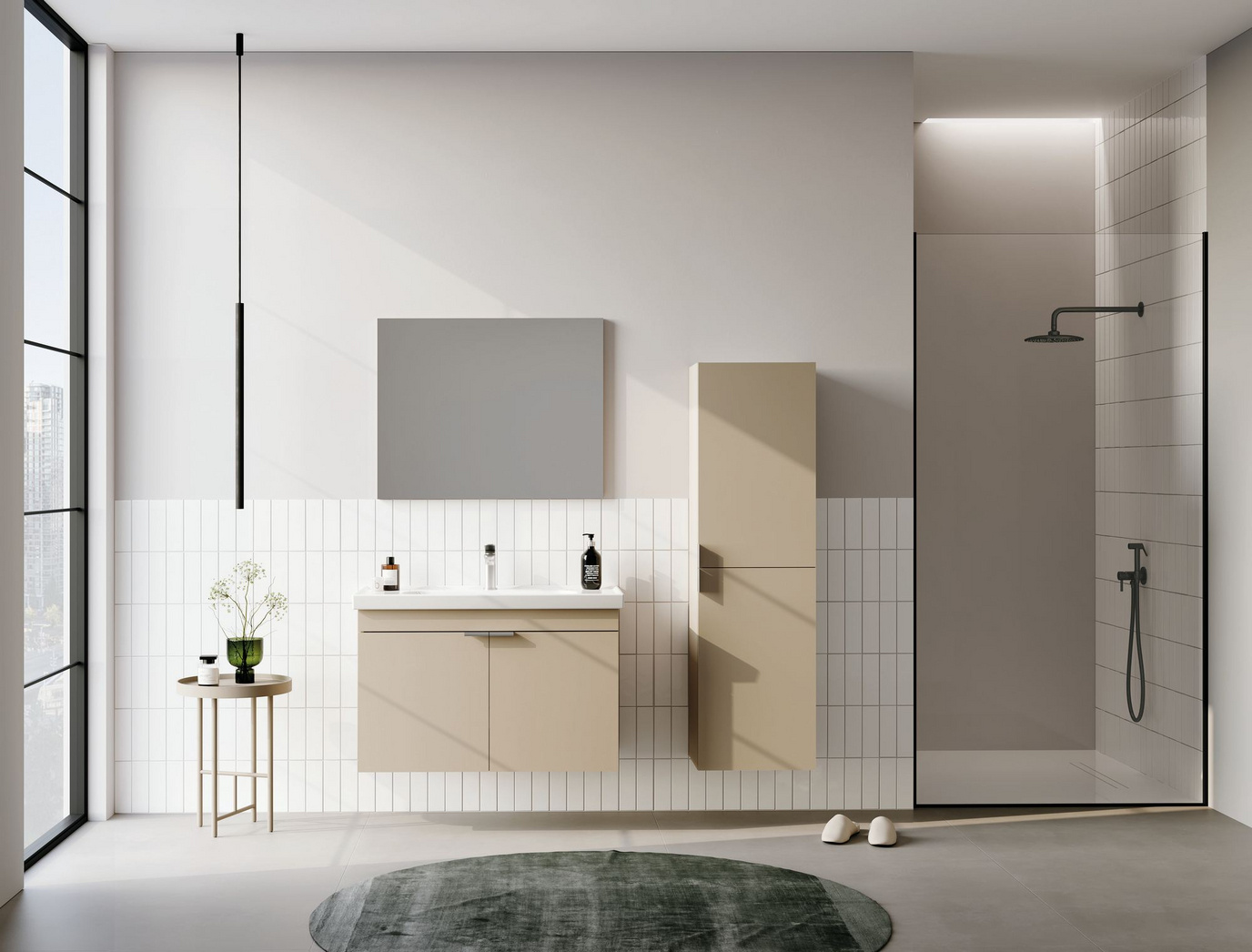 Norda Design Badeværelsesskab med håndvask Desna 90 45 x 90 x 58 cm