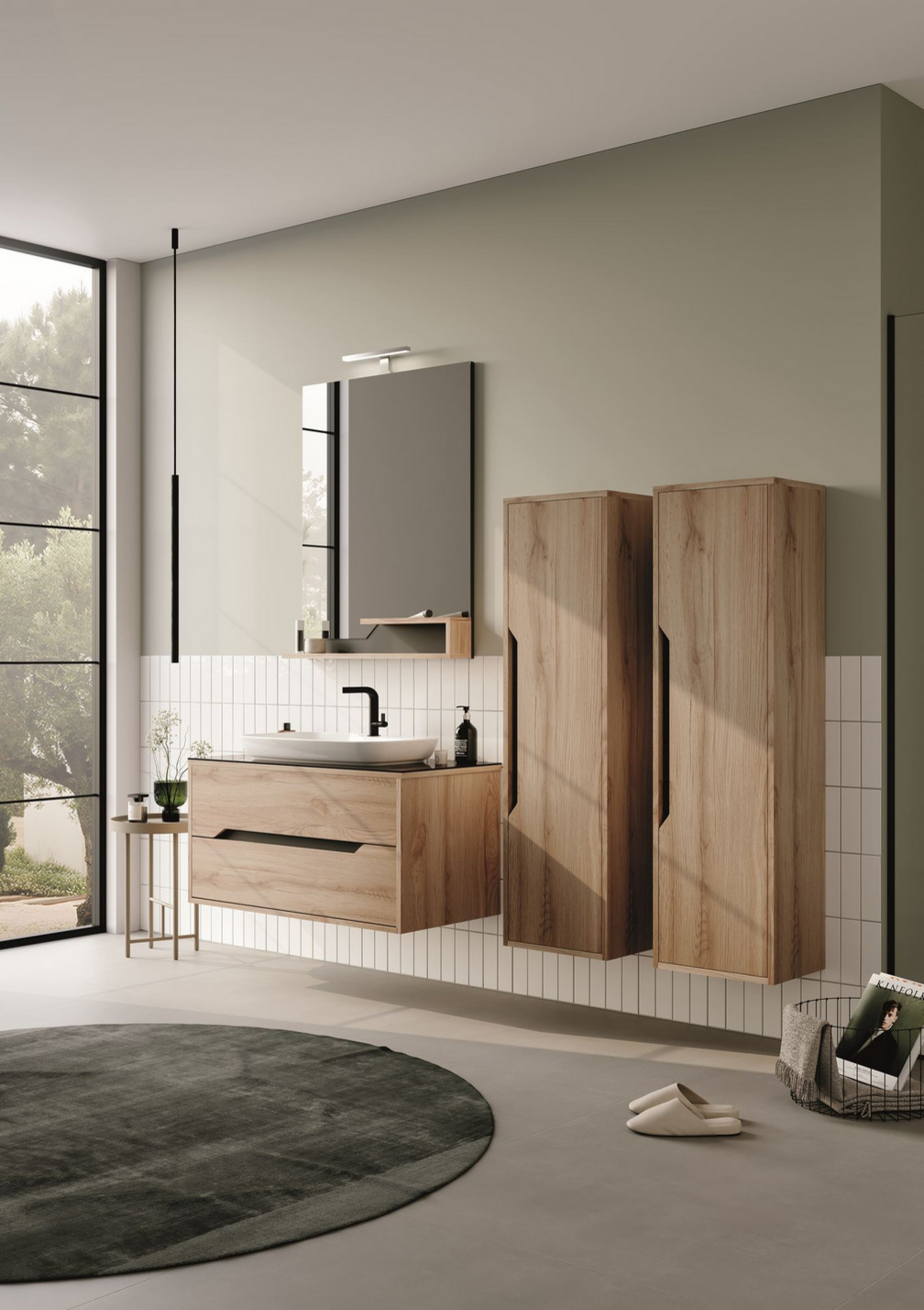 Norda Design Badeværelsesskab med håndvask Galia 100 v2 50 x 100 x 50 cm
