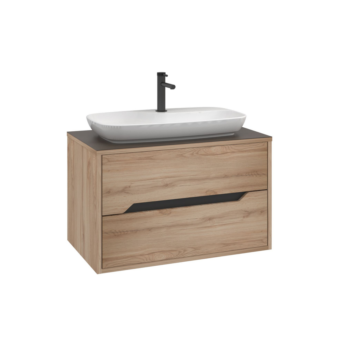 Norda Design Badeværelsesskab med håndvask Galia 80 v2 50 x 80 x 50 cm