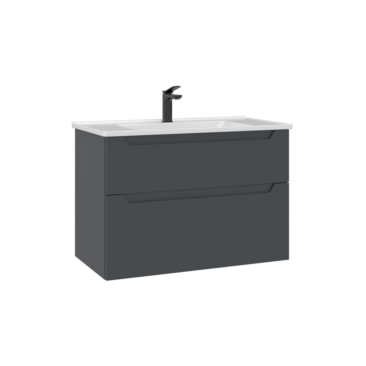 Norda Design Badeværelsesskab med håndvask Messina 85 v2 45 x 85 x 55 cm