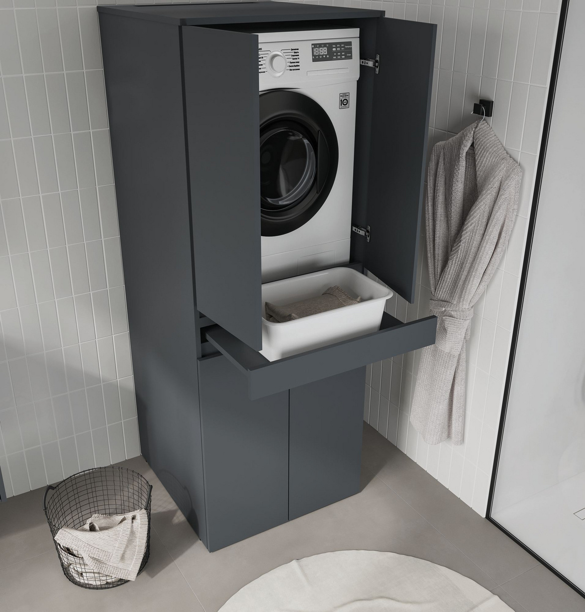 Norda Design Vaskemaskineskab Neve 70 73 x 70 x 193 cm