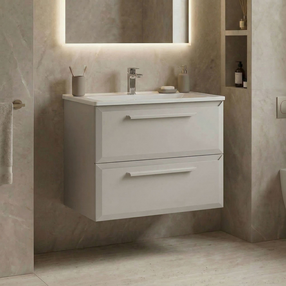 Norda Design Badeværelsesskab med håndvask Nuvola 65 v2 50 x 65 x 62 cm
