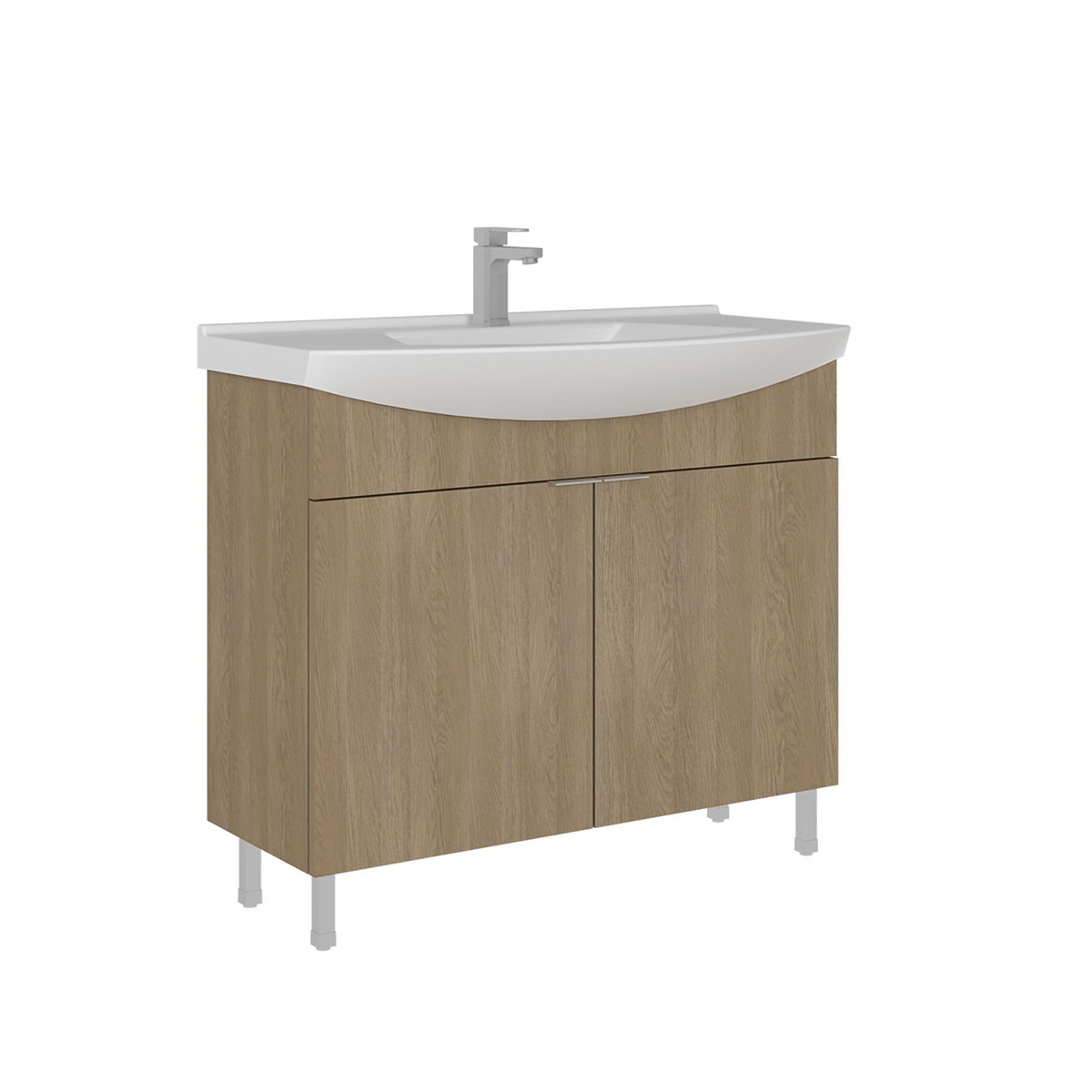 Norda Design Badeværelsesskab med håndvask Purus 100 50 x 100 x 83 cm