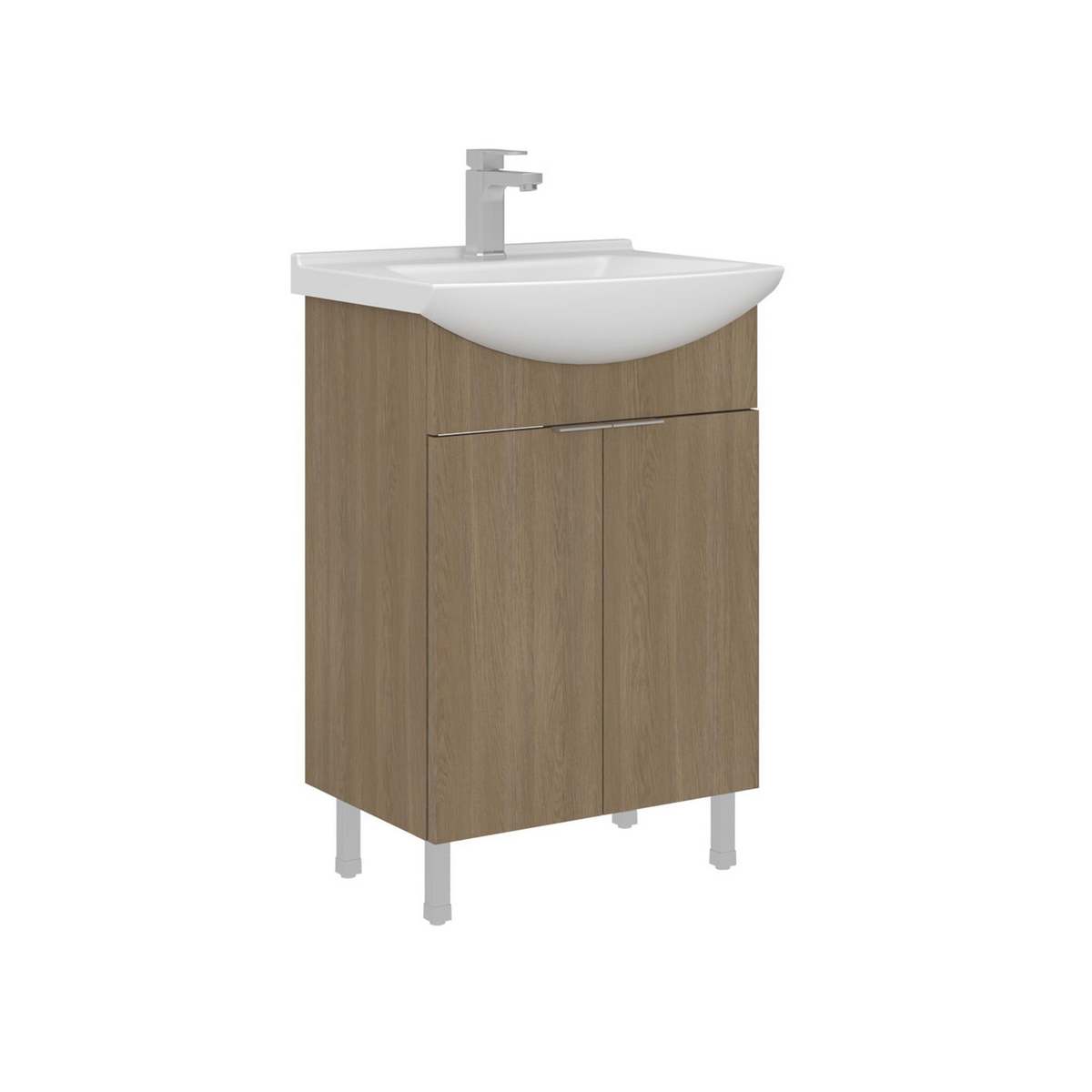 Norda Design Badeværelsesskab med håndvask Purus 55 50 x 55 x 83 cm