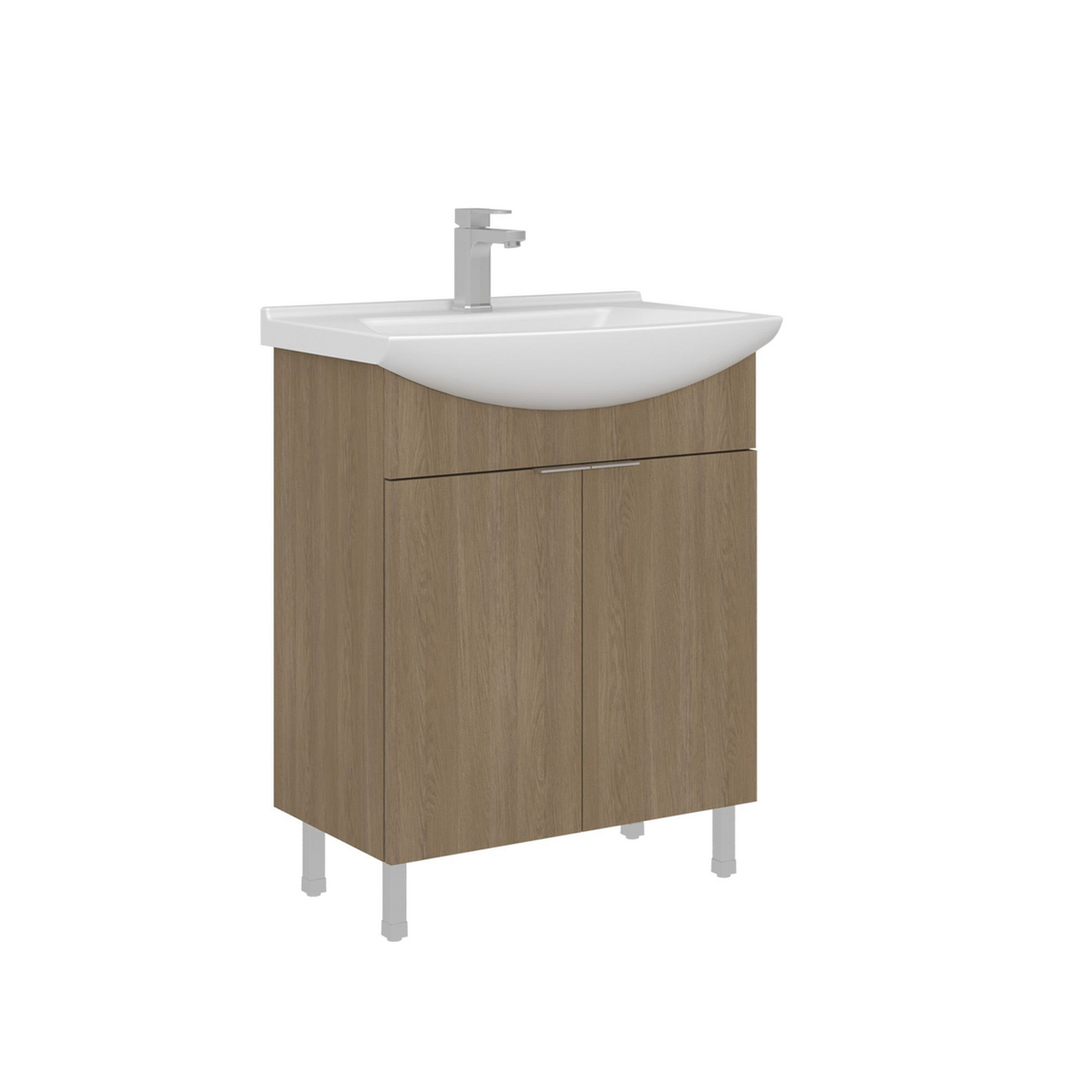 Norda Design Badeværelsesskab med håndvask Purus 65 50 x 65 x 83 cm