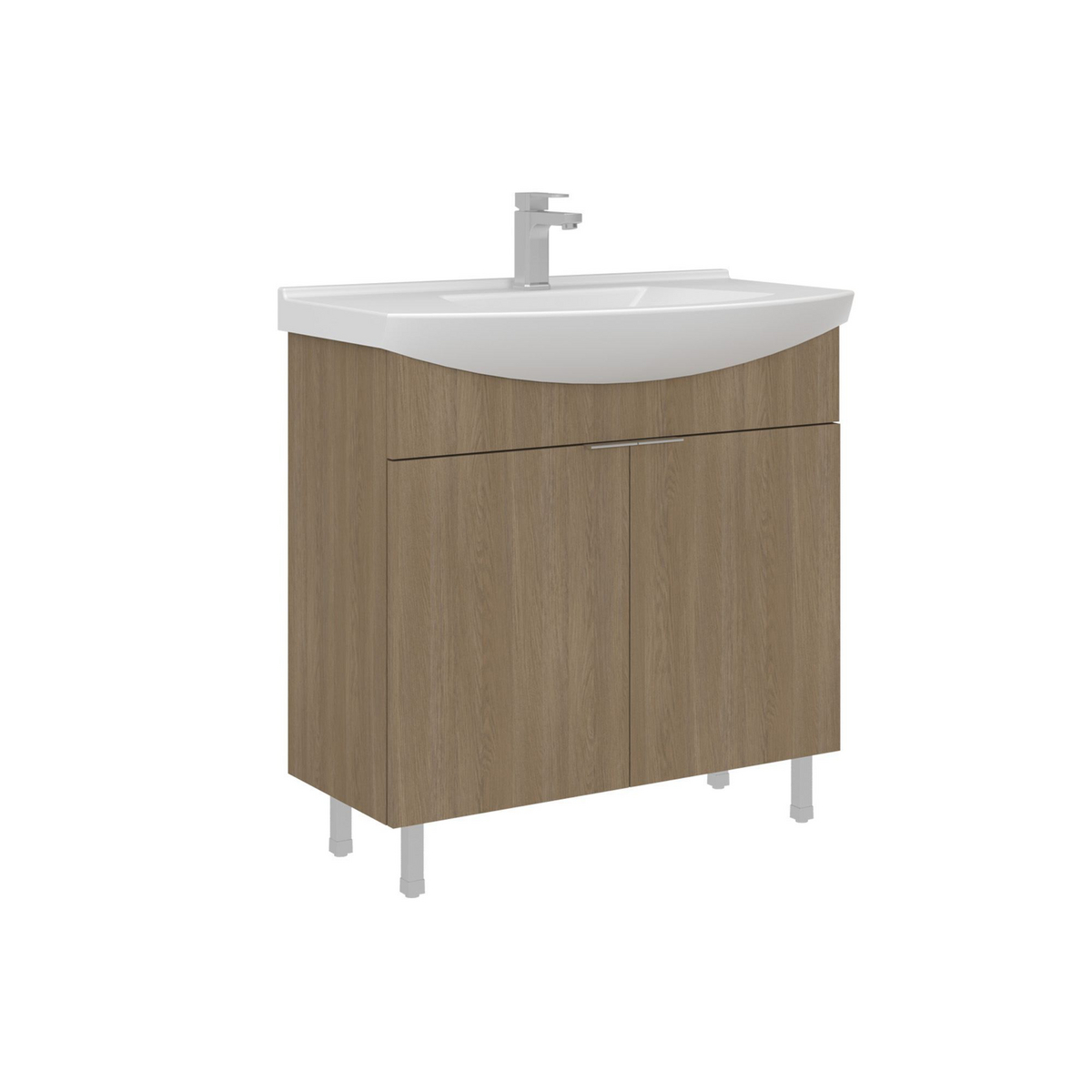 Norda Design Badeværelsesskab med håndvask Purus 80 50 x 80 x 83 cm