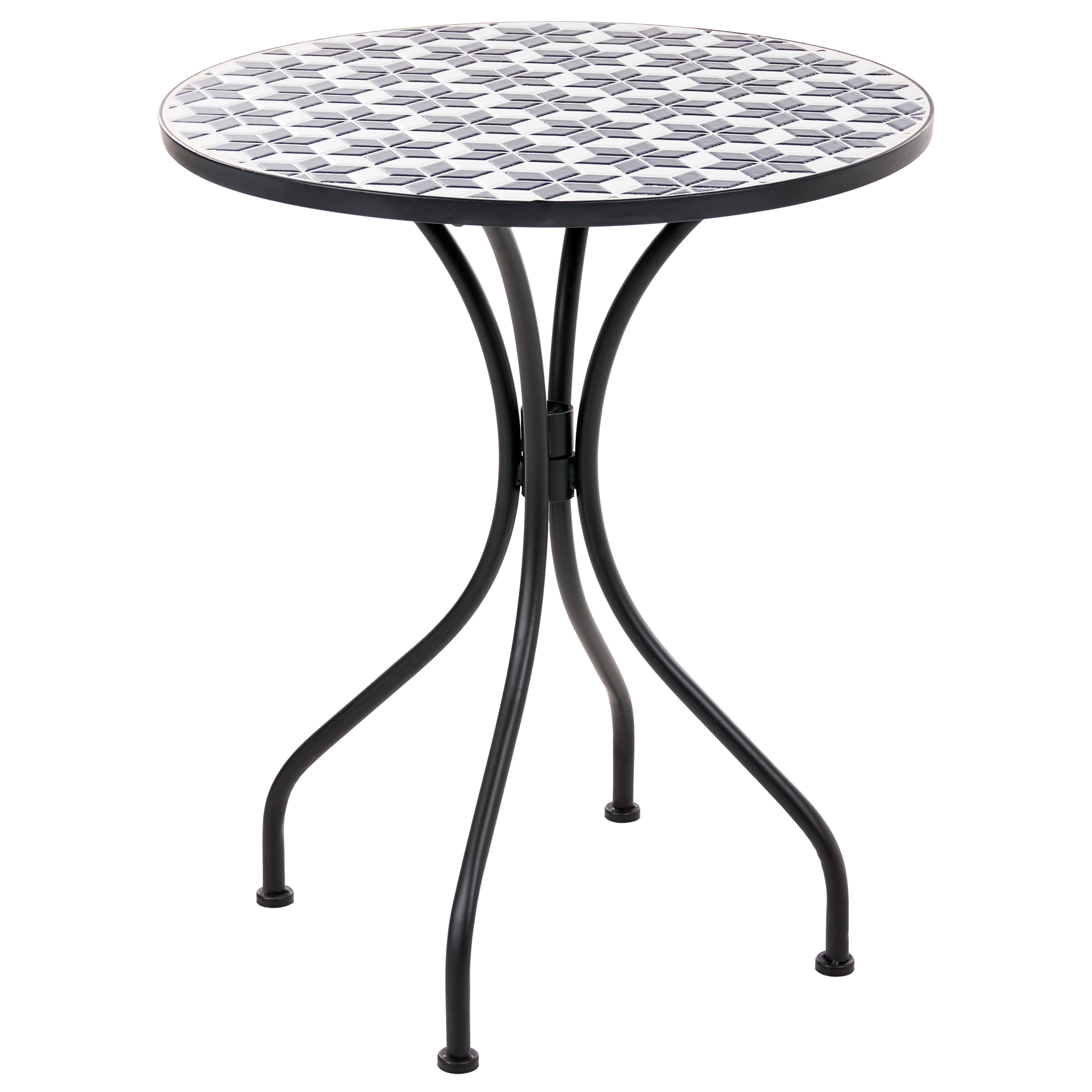Bistro bord SIROLO 60 cm 60 cm Metal Hvid/blå