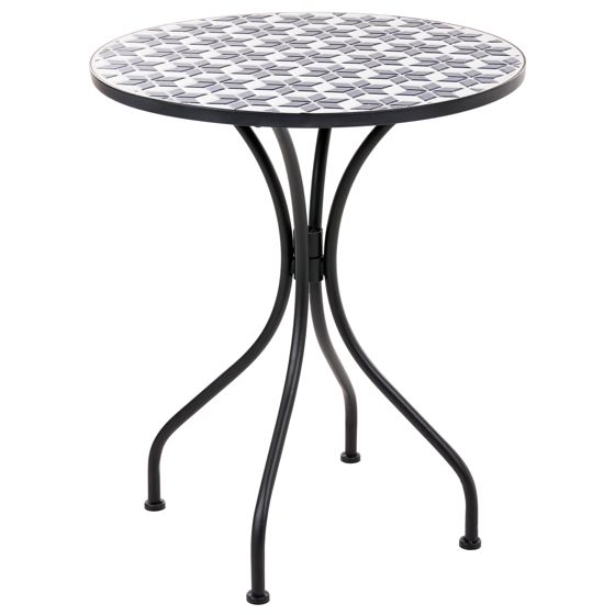 Bistro bord SIROLO 60 cm 60 cm Metal Hvid/blå