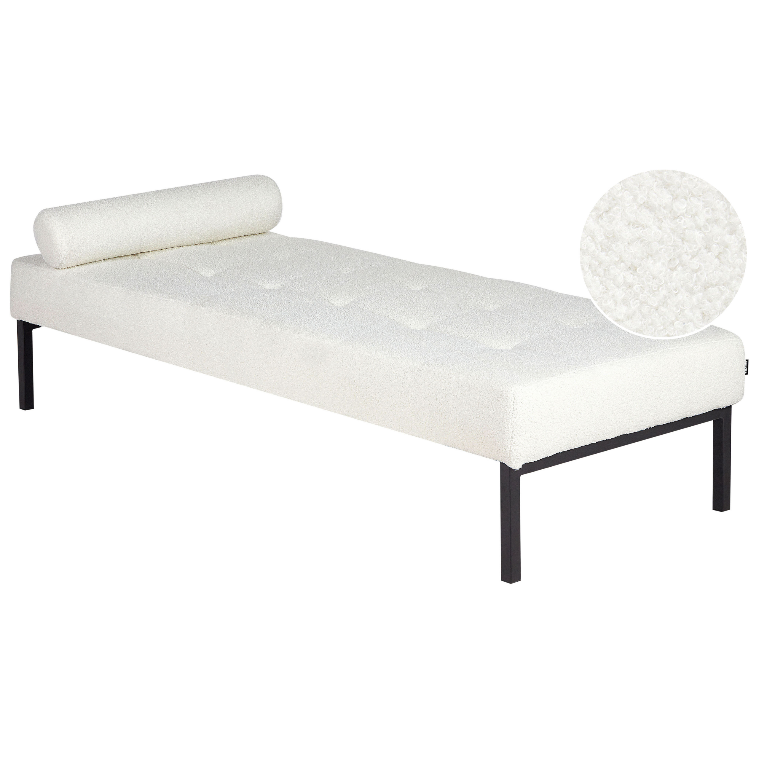 Chaiselong CHINON Boucle Hvid