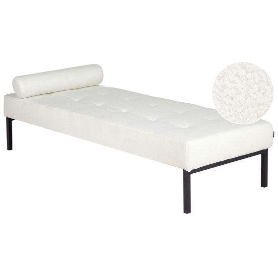 Chaiselong CHINON Boucle Hvid