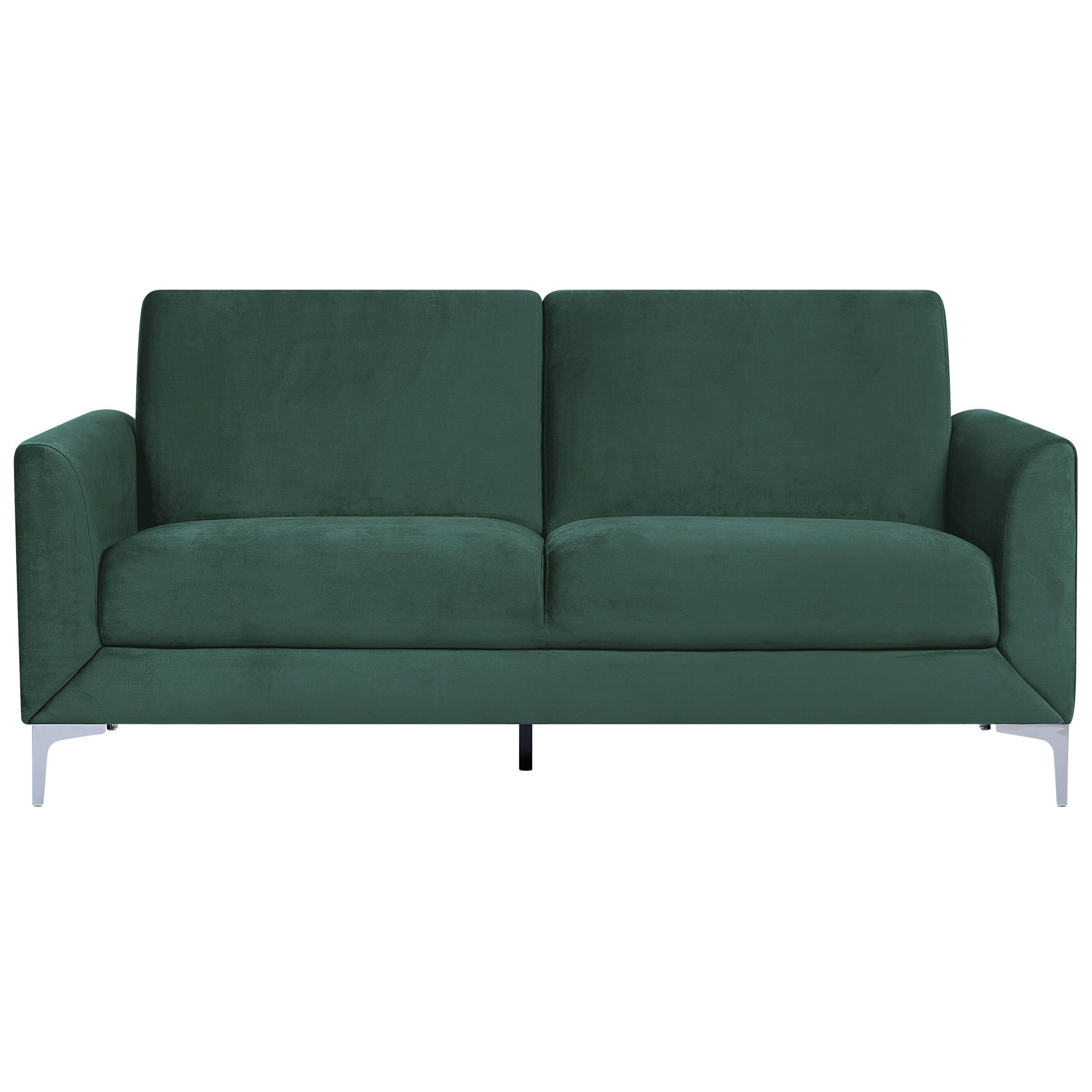 Sofa 3 personers FENES Velour Mørkegrøn