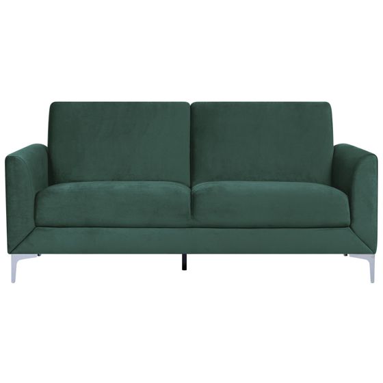 Sofa 3 personers FENES Velour Mørkegrøn
