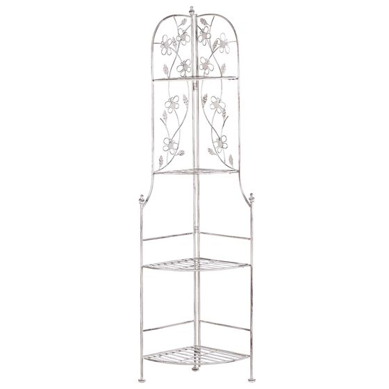 Hjørnereol BIELLA 35 cm 158 cm Metal Hvid