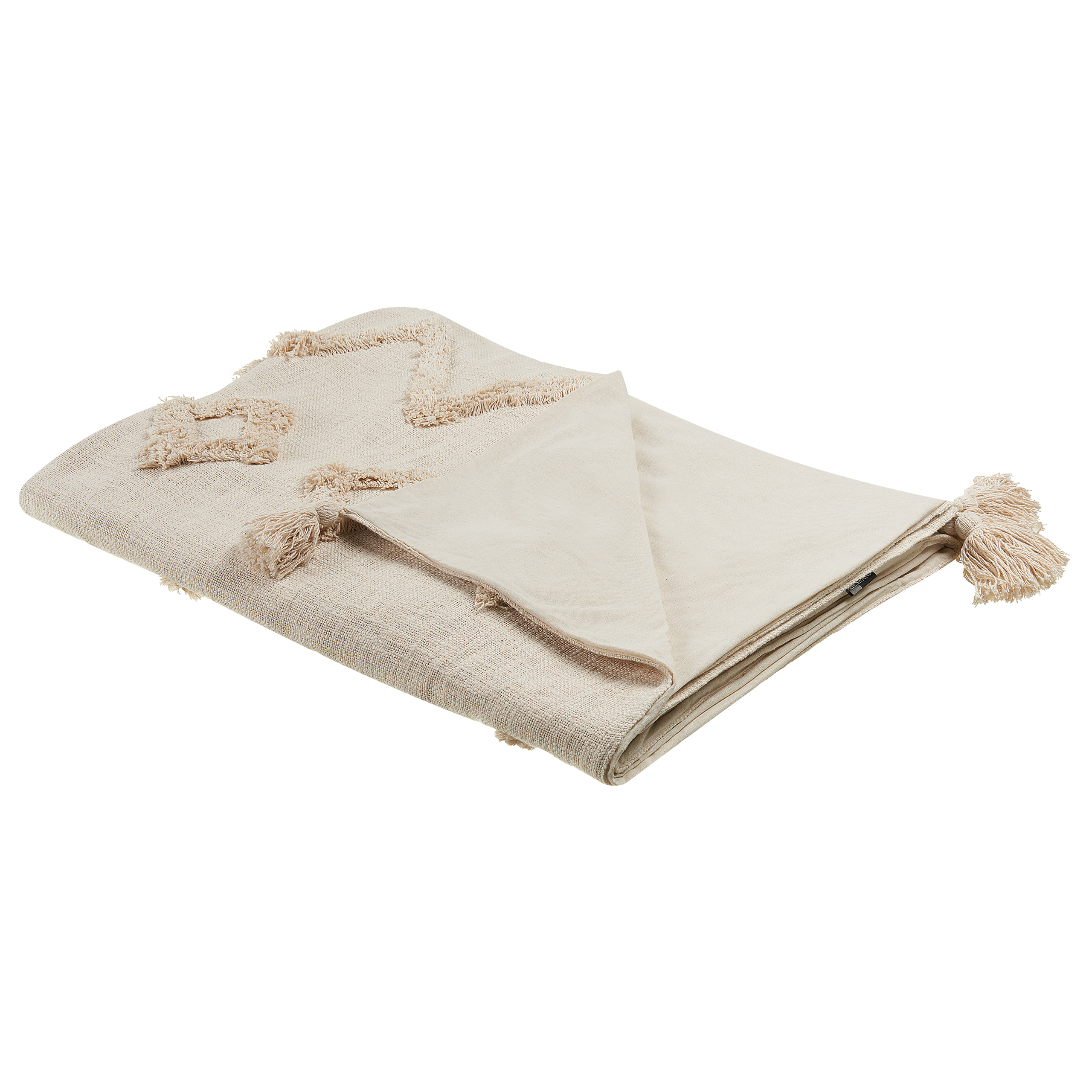 Plaid GUNA Bomuld 130 x 180 cm Beige