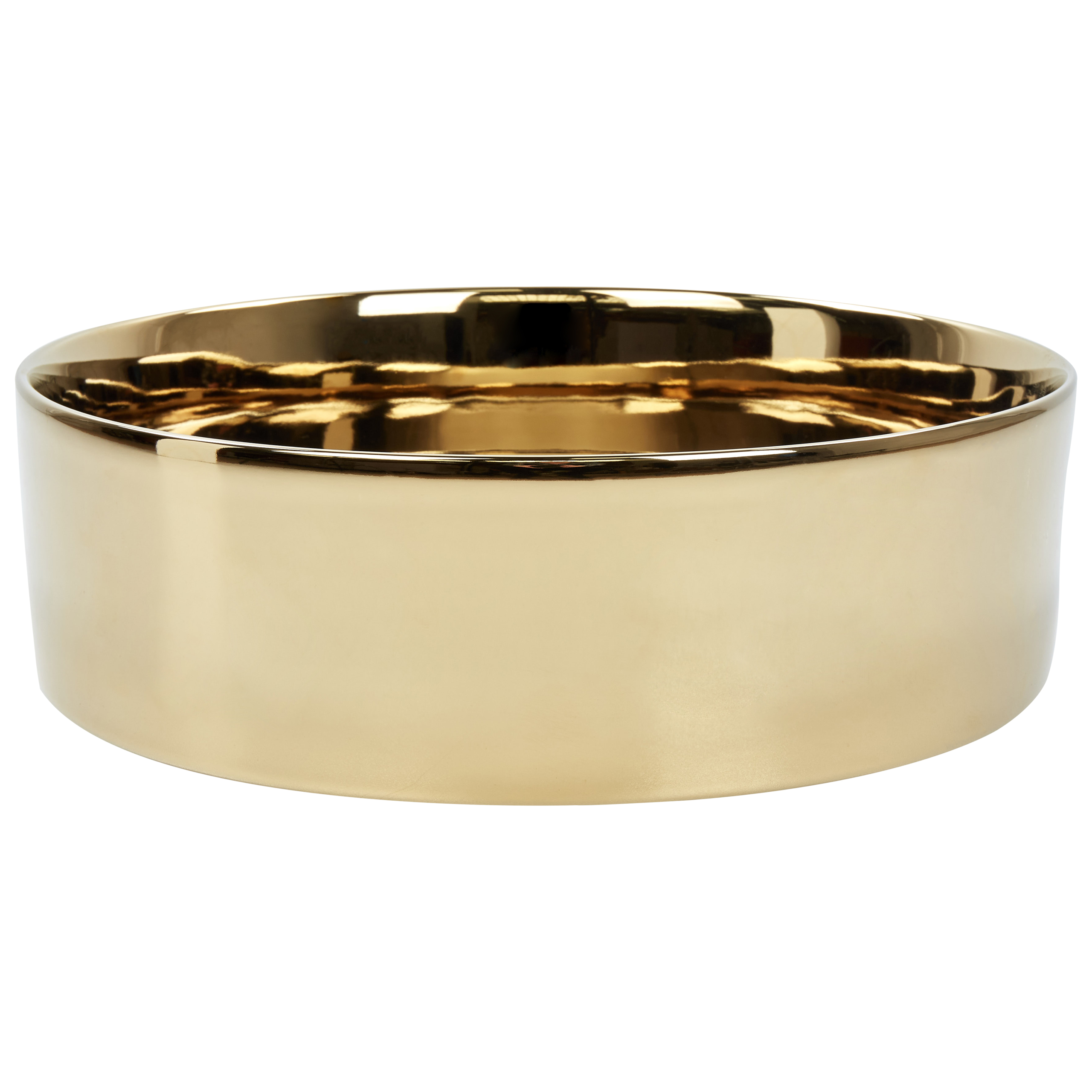Vask til bordplade TEBAR ⌀ 40 cm Keramik Guld