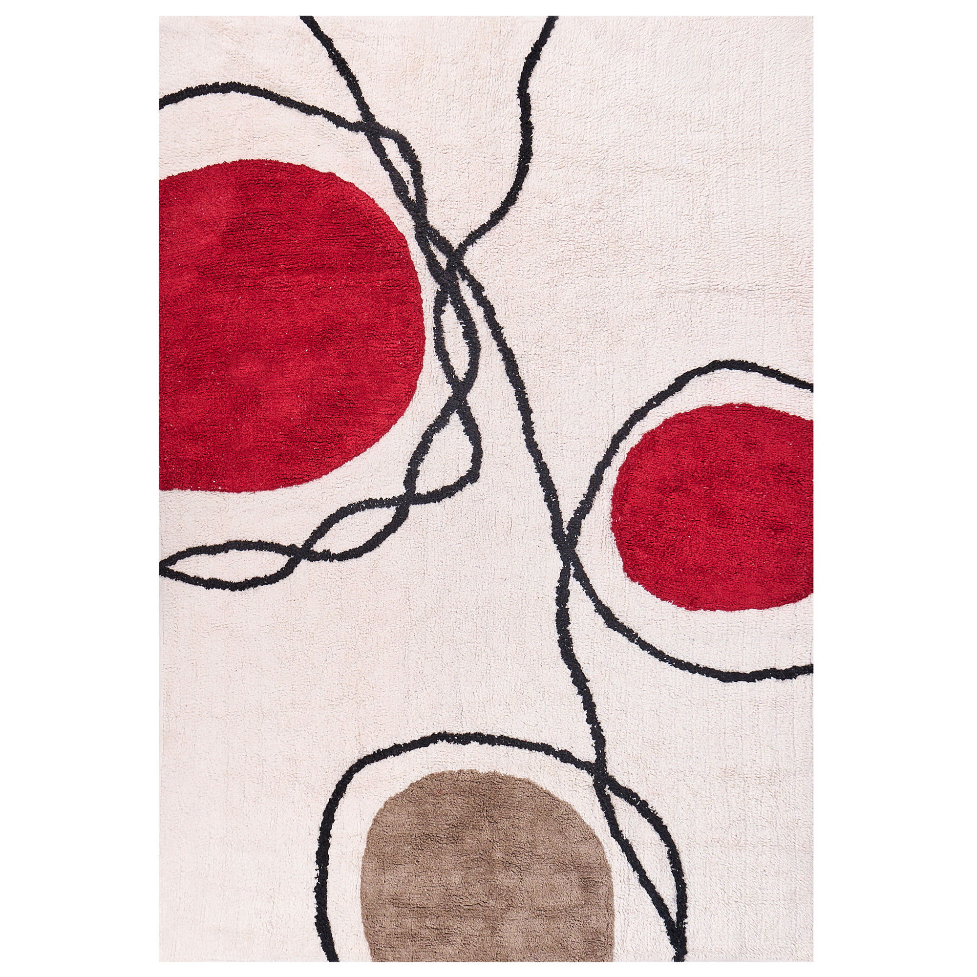 Gulvtæppe BOLAT Beige 160 x 230 cm Bomuld