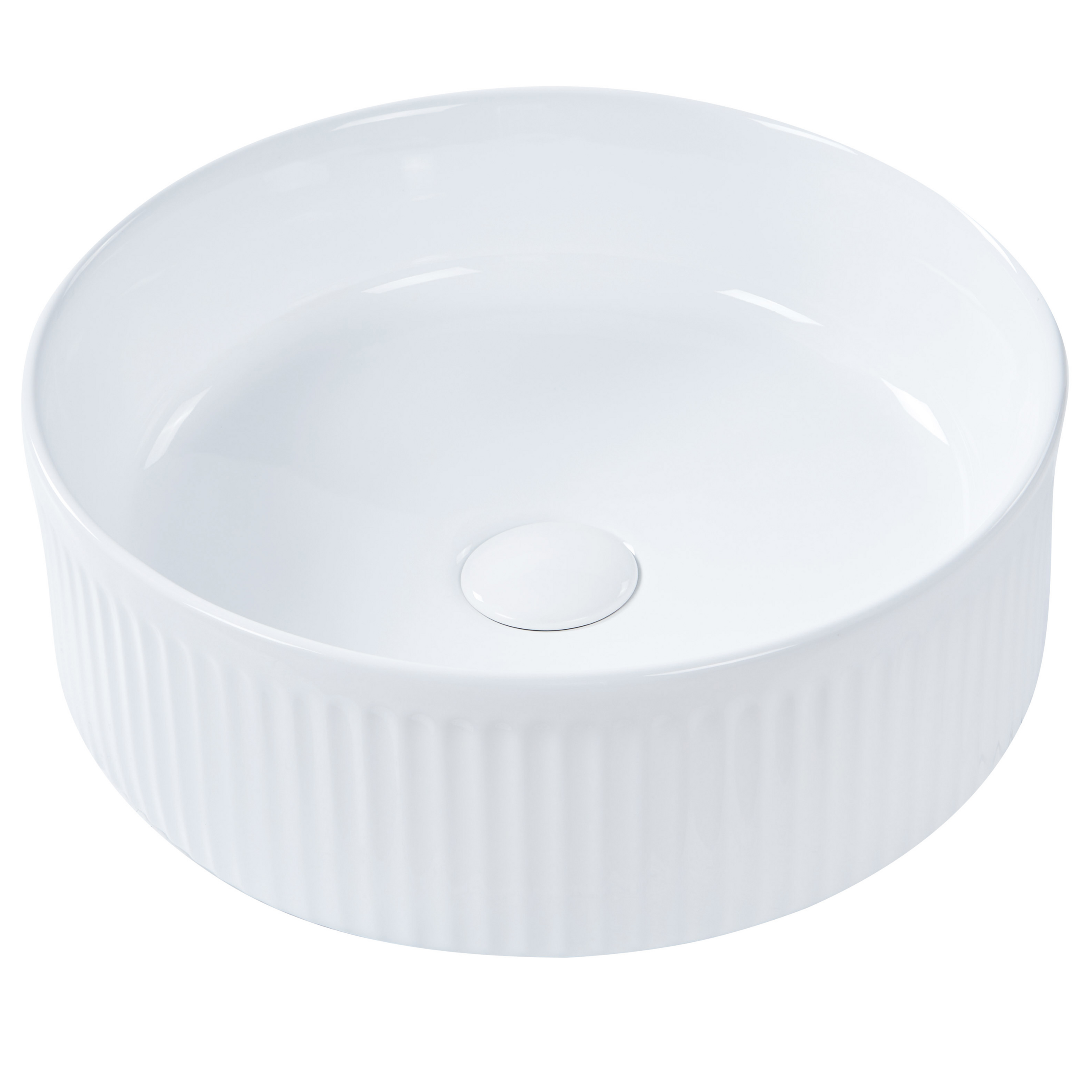 Vask til bordplade GELDO ⌀ 37 cm Keramik Hvid
