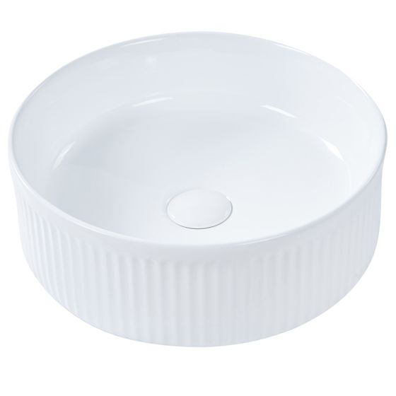 Vask til bordplade GELDO ⌀ 37 cm Keramik Hvid