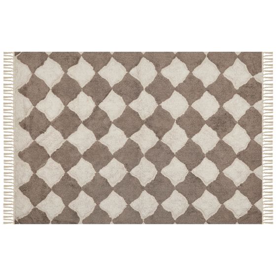 Gulvtæppe SINOP Beige 160 x 230 cm Bomuld