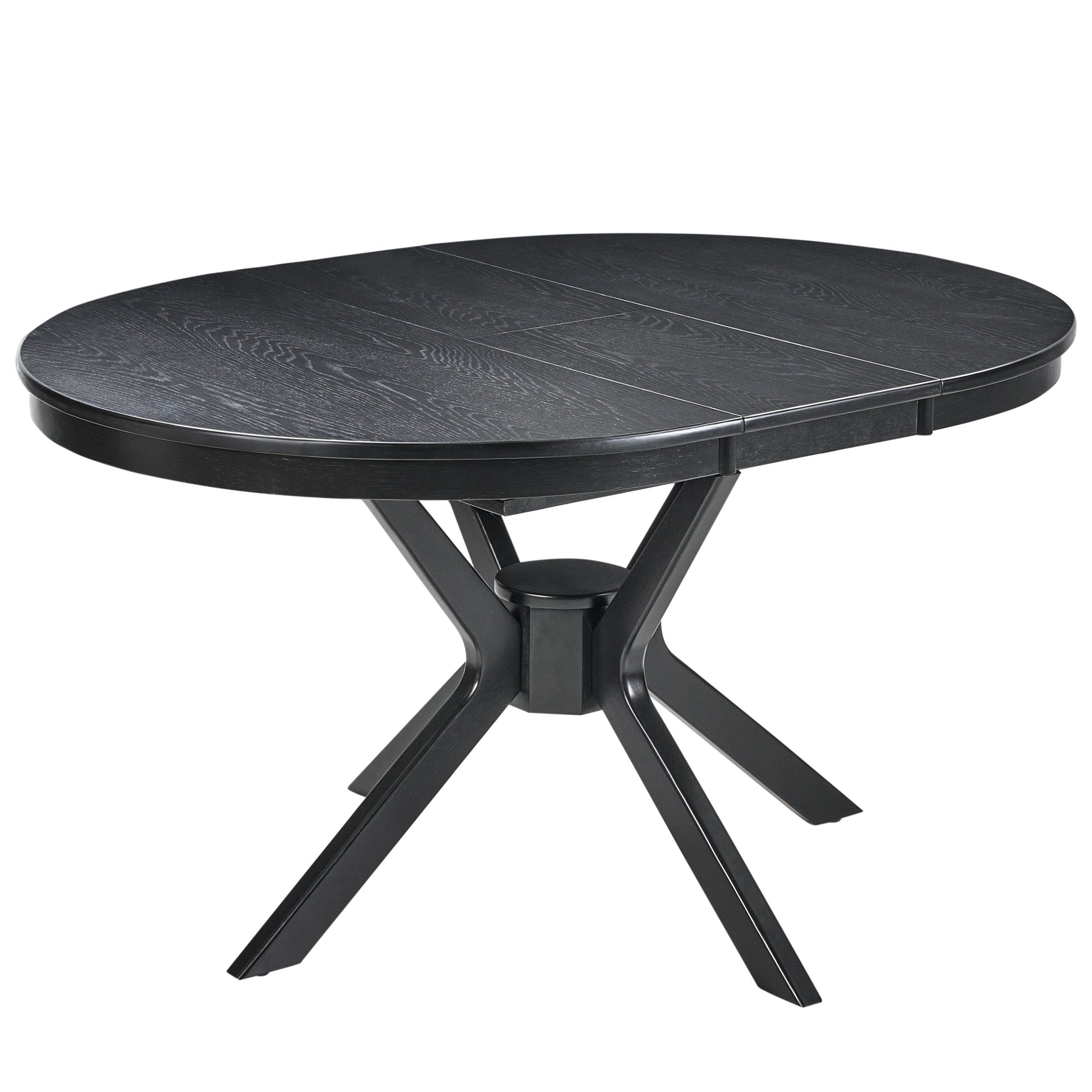 Spisebord med udtræk TYMIS Sort eg 107/137 cm 107 cm