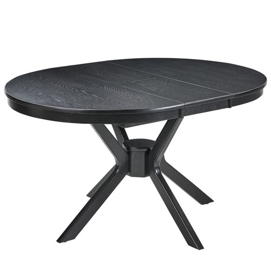 Spisebord med udtræk TYMIS Sort eg 107/137 cm 107 cm