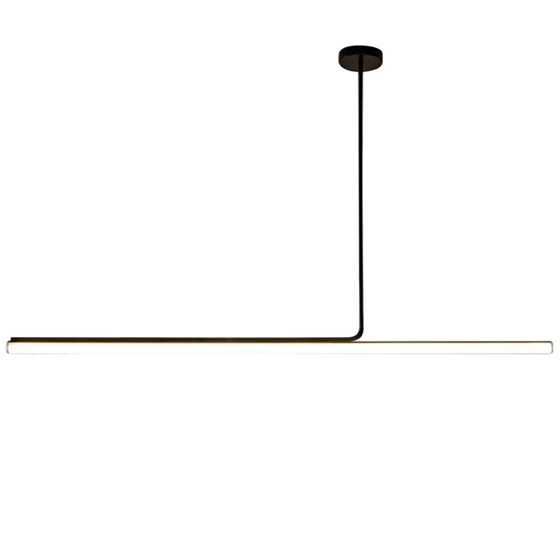 TOOLIGHT hængende loftlampe LED APP1660-CP 140CM Sort 140,5x3x88cm