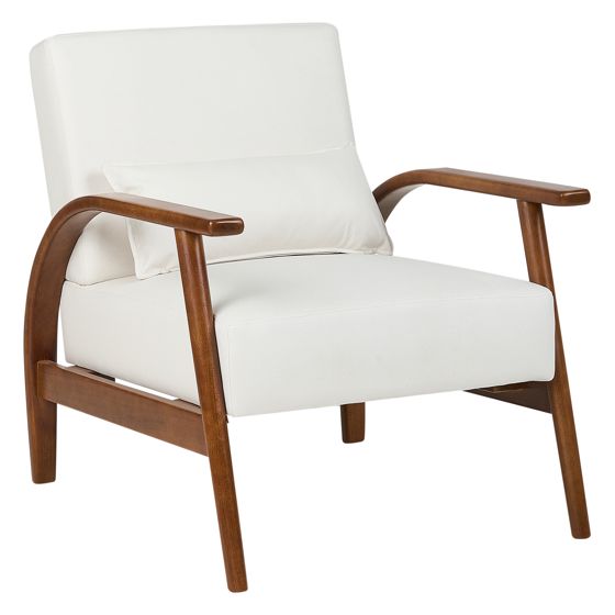 Lænestol SKARA Kunstlæder Cremehvid