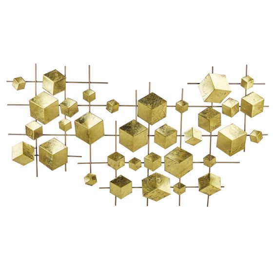 Vægdekoration FLEROVIUM 45 cm Metal Guld