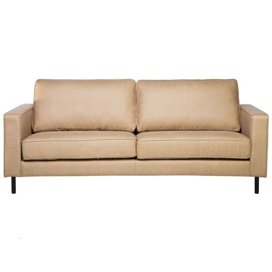 Sofa 3 personers SAVALEN Kunstlæder Beige