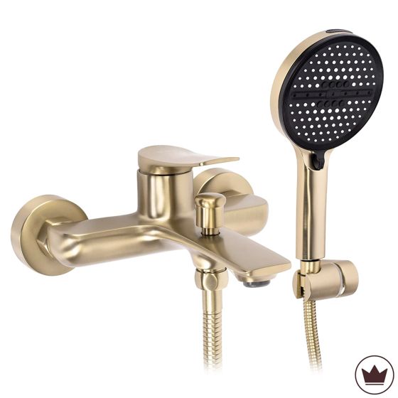 REA Premium badekarsarmatur VISON Børstet guld, 20,5x21x10,5cm
