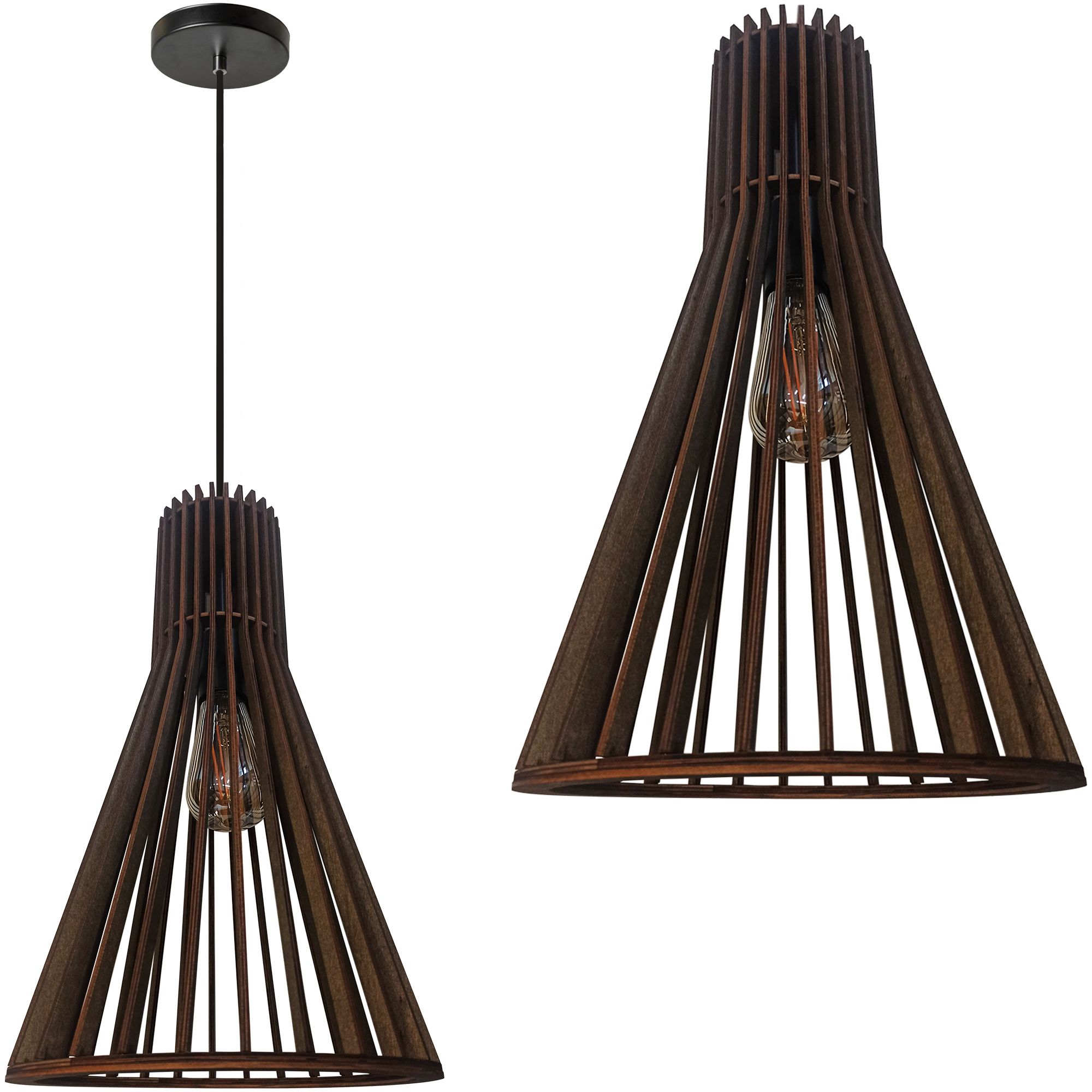 TOOLIGHT hængende loftlampe APP1350-CP BOHO Sort 45x25x45cm
