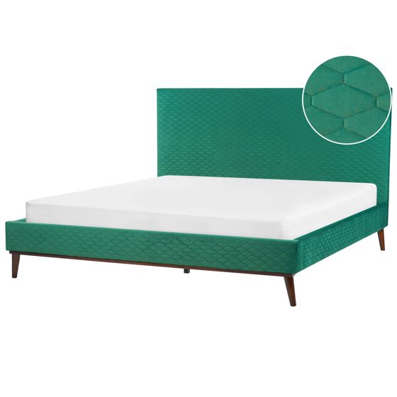 Seng Velour BAYONNE 180 x 200 cm Grøn
