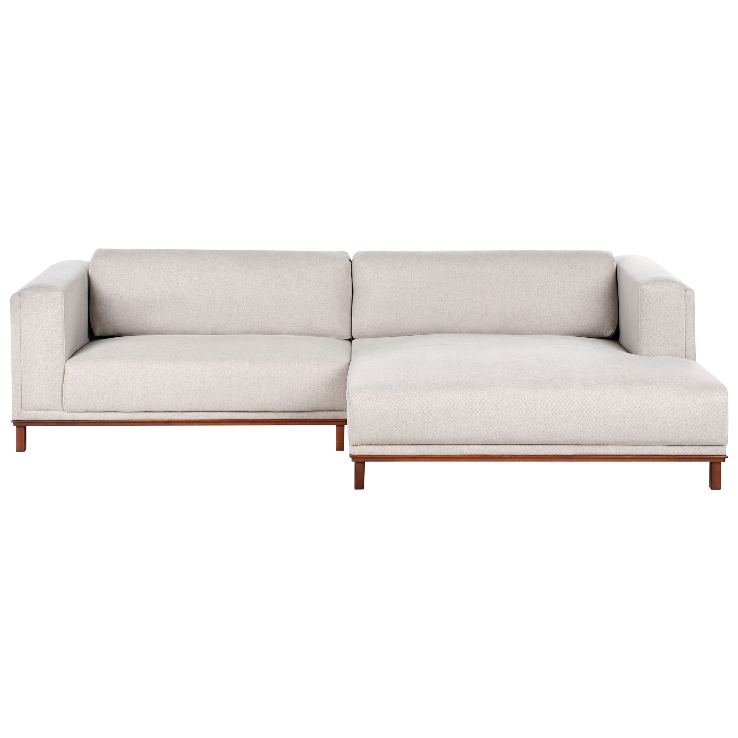 Hjørnesofa 4 personers VENG Lys Beige Venstrevendt